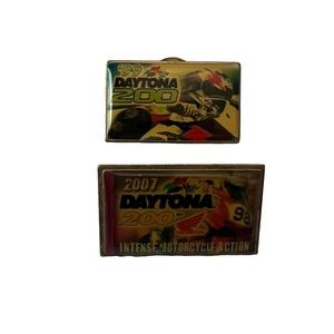 VINTAGE Set of 2 Daytona 200 pins 1999 and 2007